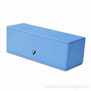 Bluetooth Speaker with 2 Drivers and 1 Radiator, Aux-in Jack, Rubber Finishing, Square Design